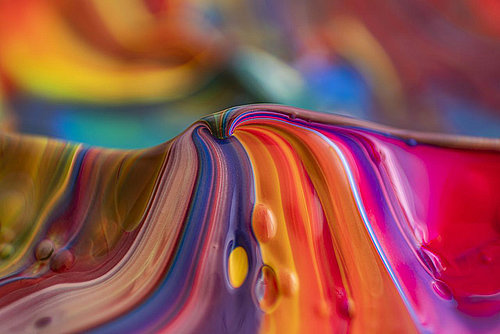 Fotografie eines Strudels aus bunten Malfarben