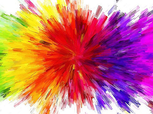 geralt/pixabay.com/CC0 Grafik, die sich überlagernde Pinselstriche in Regenbogenfarben zeigt.