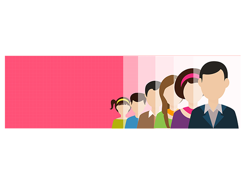 Bild: harishs/pixabay.com/CC0 Illustration unterschiedlich alter Kinder und Jugendlicher, die in einer Reihe hintereinander stehen
