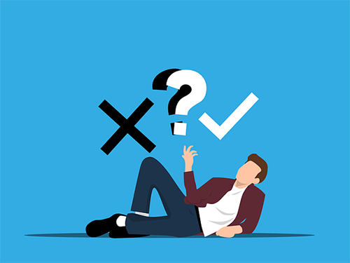 Bild: mohamed_hassan/pixabay.com/CC 0 Illustration einer Person, die über Optionen nachdenkt